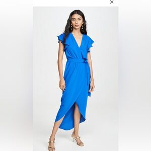 Amanda Uprichard Martinique Dress, Royal, Wrap Dress Size Small